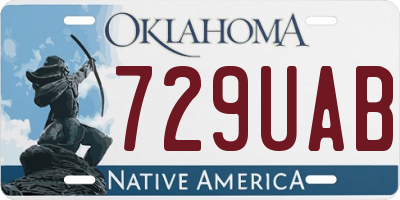 OK license plate 729UAB