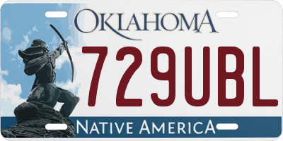 OK license plate 729UBL