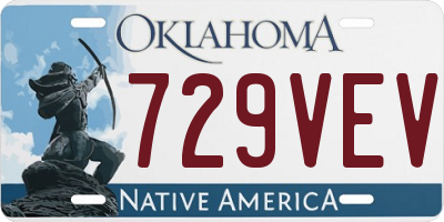 OK license plate 729VEV