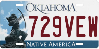 OK license plate 729VEW