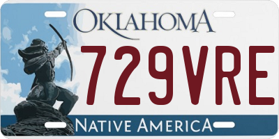 OK license plate 729VRE