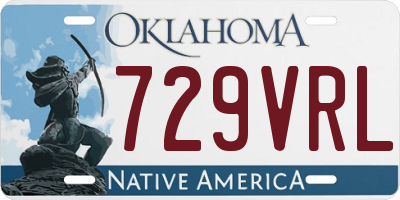 OK license plate 729VRL