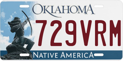 OK license plate 729VRM