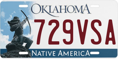 OK license plate 729VSA