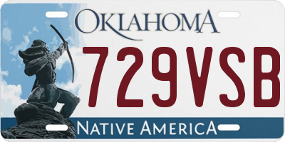 OK license plate 729VSB