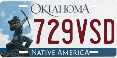 OK license plate 729VSD