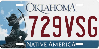 OK license plate 729VSG