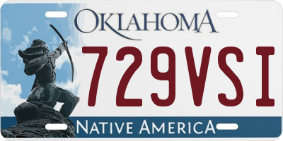 OK license plate 729VSI