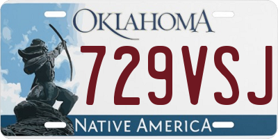 OK license plate 729VSJ