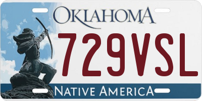 OK license plate 729VSL