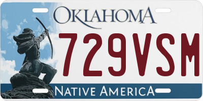 OK license plate 729VSM