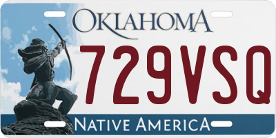 OK license plate 729VSQ