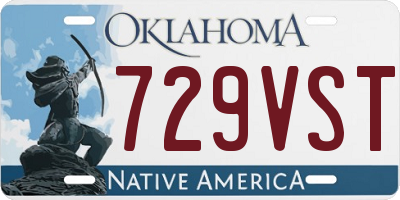 OK license plate 729VST
