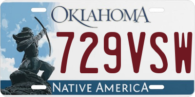 OK license plate 729VSW