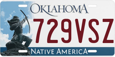 OK license plate 729VSZ