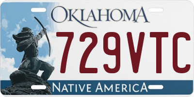 OK license plate 729VTC