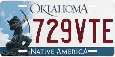 OK license plate 729VTE