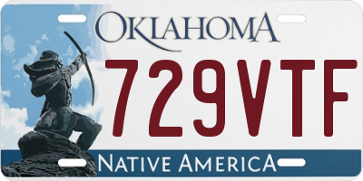 OK license plate 729VTF