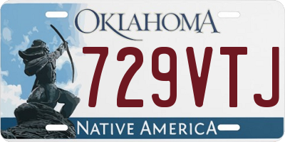 OK license plate 729VTJ