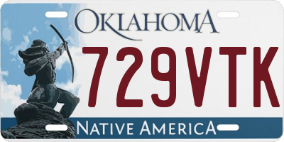 OK license plate 729VTK