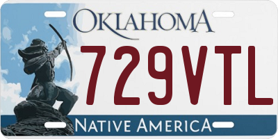 OK license plate 729VTL