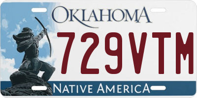 OK license plate 729VTM