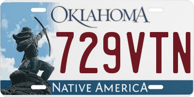 OK license plate 729VTN