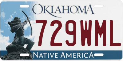 OK license plate 729WML