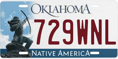 OK license plate 729WNL