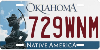 OK license plate 729WNM