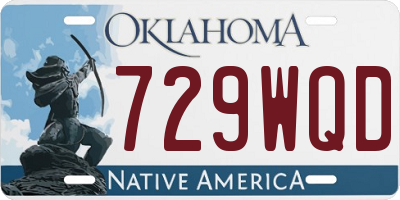 OK license plate 729WQD