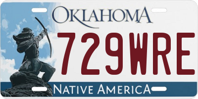 OK license plate 729WRE