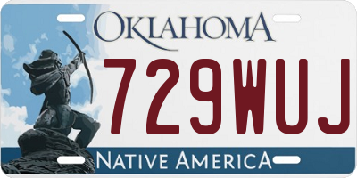 OK license plate 729WUJ