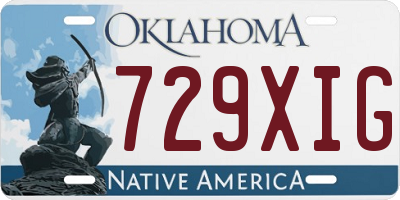 OK license plate 729XIG