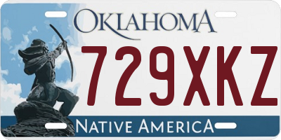 OK license plate 729XKZ