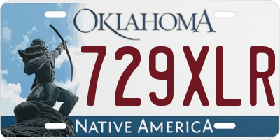 OK license plate 729XLR