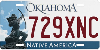 OK license plate 729XNC