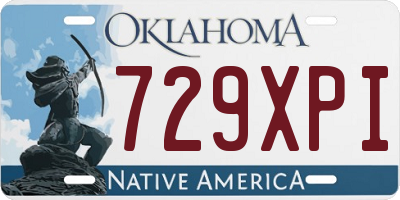 OK license plate 729XPI