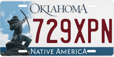 OK license plate 729XPN