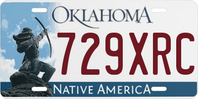 OK license plate 729XRC