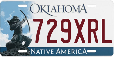 OK license plate 729XRL