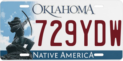 OK license plate 729YDW