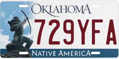 OK license plate 729YFA