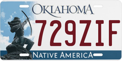 OK license plate 729ZIF