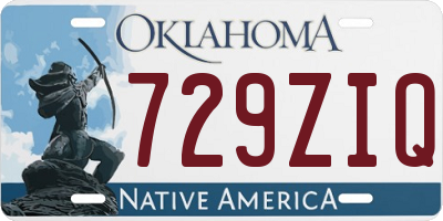 OK license plate 729ZIQ