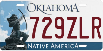 OK license plate 729ZLR
