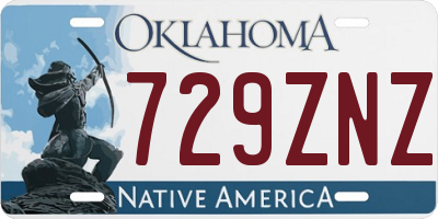 OK license plate 729ZNZ