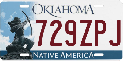 OK license plate 729ZPJ
