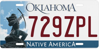 OK license plate 729ZPL