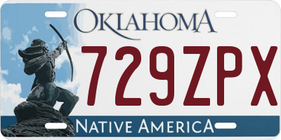 OK license plate 729ZPX